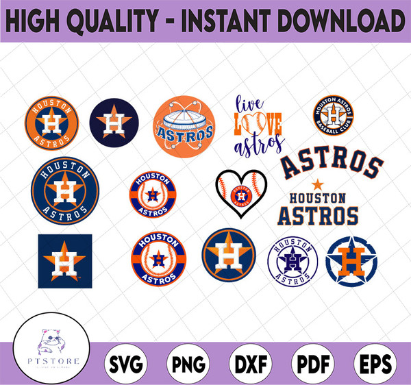 HOUSTON ASTROS SVG FILE BUNDLE