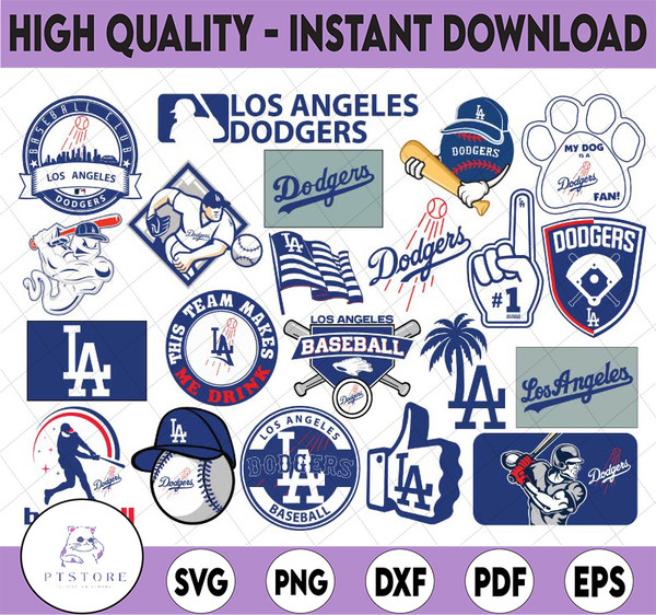 Dodgers Baseball Svg Instant Download 