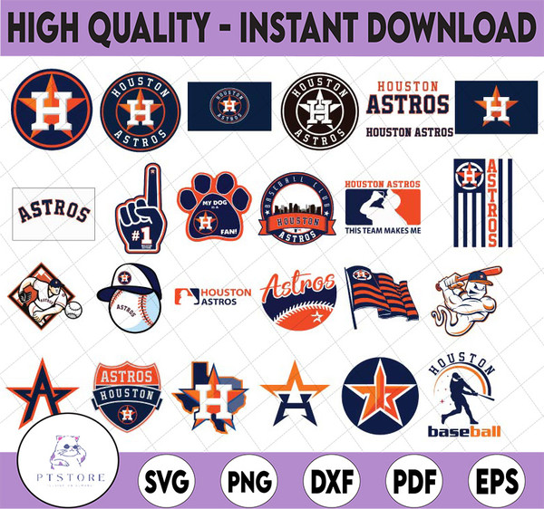 25 Files Houston Astros svg bundle, houston astros clipart, houston svg,  astros svg, vector, cricut, Cut file, MLB svg