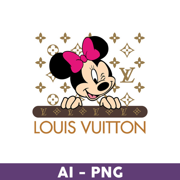 Minnie Louis Vuitton Png, Louis Vuitton Pattern Png, Minnie