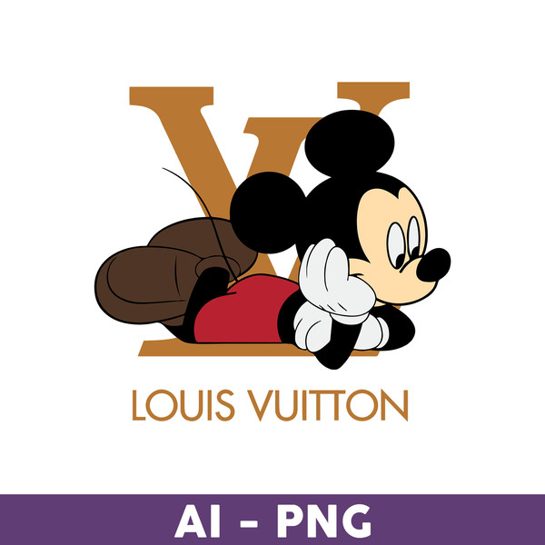 Mickey Mouse Louis Vuitton Png, Mickey Png, Louis Vuitton Lo - Inspire  Uplift