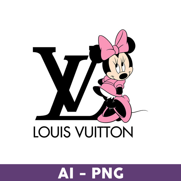 Minnie Mouse Louis Vuitton Png, Minnie Png,Louis Vuitton Logo Fashion Png,  LV Logo Png, Fashion Logo Png - Download File