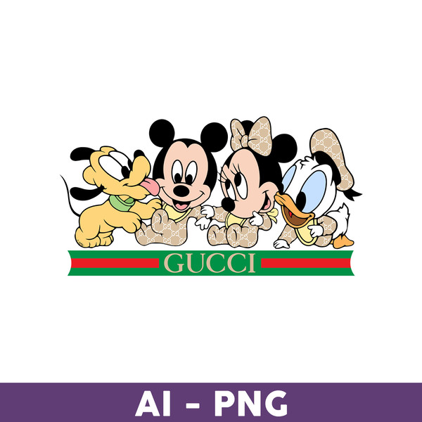 Gucci Mickey Mouse Png, Mickey Mouse Png, Gucci Logo Fashion - Inspire  Uplift