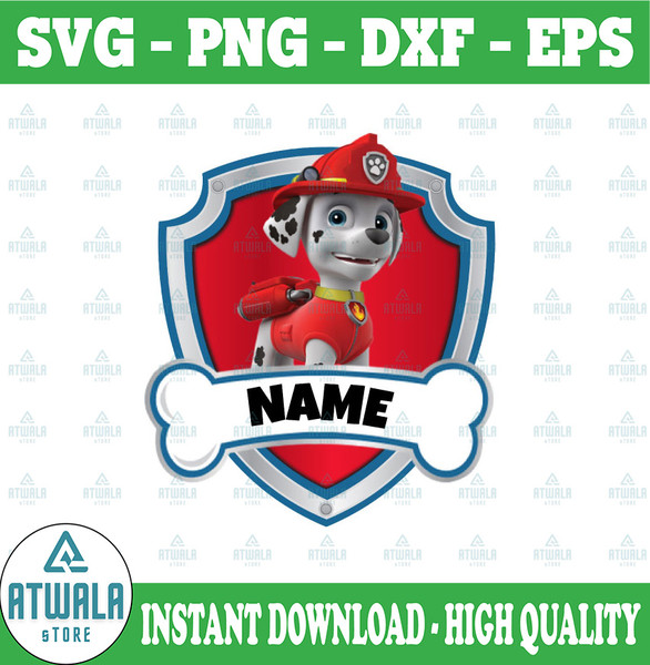 Marshall Paw Patrol Custom Birthday Png, Personalized Paw Pa - Inspire  Uplift