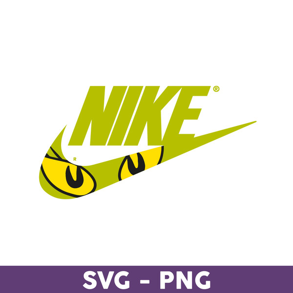 Grinch Nike Svg Png, Cricut svg files, Grinch Brand Logo