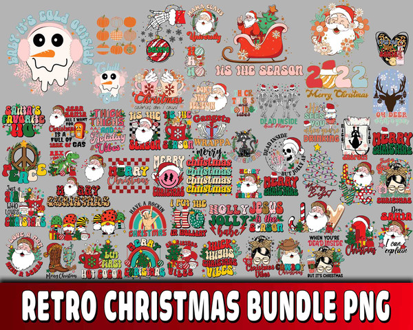 Vintage Christmas Stickers Bundle. Christmas Stickers PNG