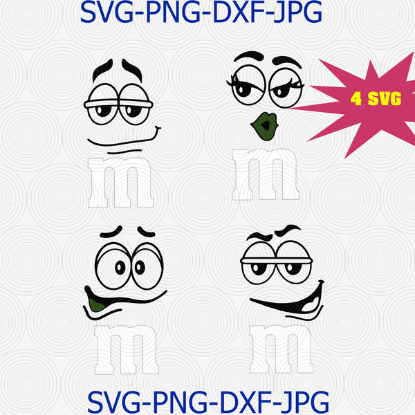 M&M Svg- M and M Svg Png- M And M Svg File- M and M Faces Svg- M and M  Faces- M and M Face Svg- MM Svg