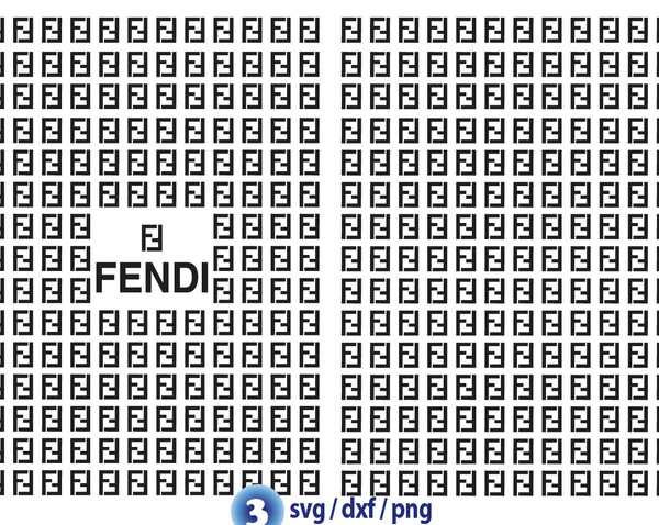 Fendi Luxury Brand Pattern SVG