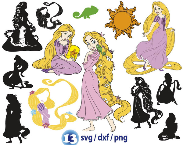 rapunzel disney princess silhouette