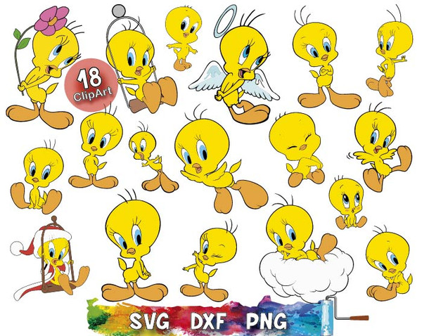 Tweety Bird Svg Tweety Bird Printable Digital Stickers Cartoon Svg Svg  Files for Cricut Looney Tunes Baby SVG Gifts for Her -  Canada