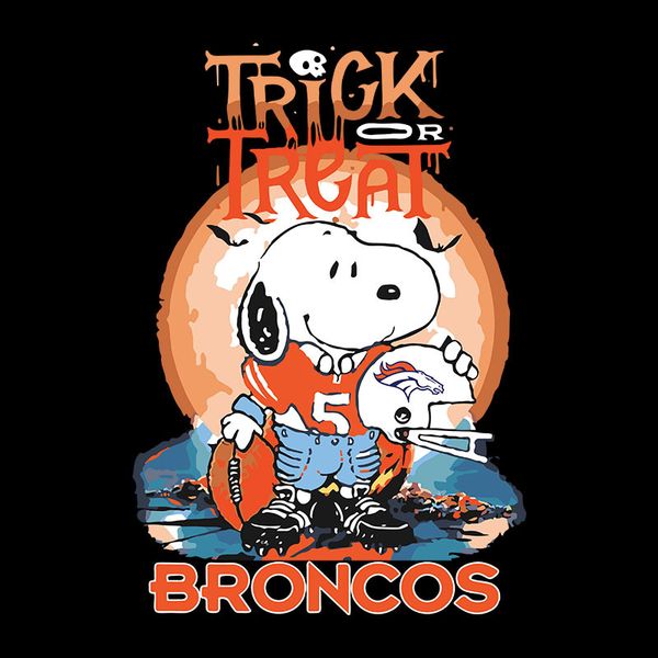 Trick Treat Snoopy Teams Denver Broncos NFL Svg, Football Sv Inspire