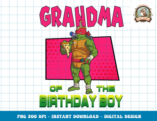 Mademark x Teenage Mutant Ninja Turtles - Raphael Grandma of the Birthday Boy Pizza Theme Party T-Sh copy.jpg