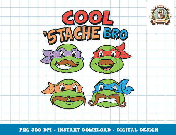 Teenage Mutant Ninja Turtles Cool Stache Bro Funny Faces Tee copy.jpg