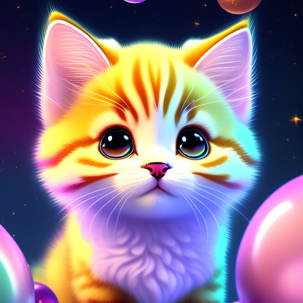 Illustration Cute cat new