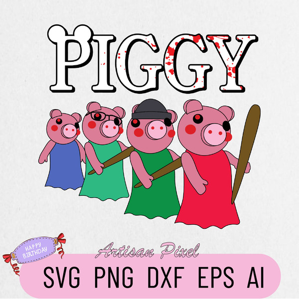 Zom Piggy Svg, Piggy Bosses Svg, Piggy Roblox Svg, Piggy Horror Roblox Svg,  Piggy Svg, Halloween Svg