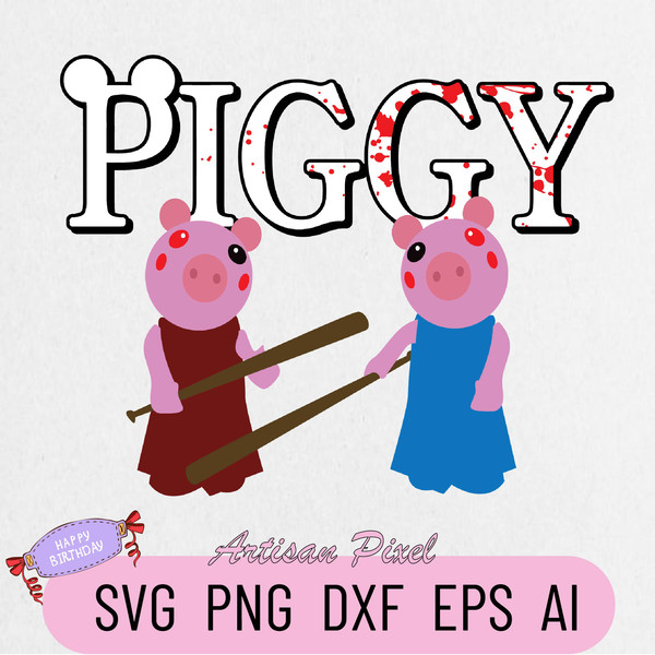 Piggy Roblox Game PNG/SVG/JPG Files Printable (Instant Download) 