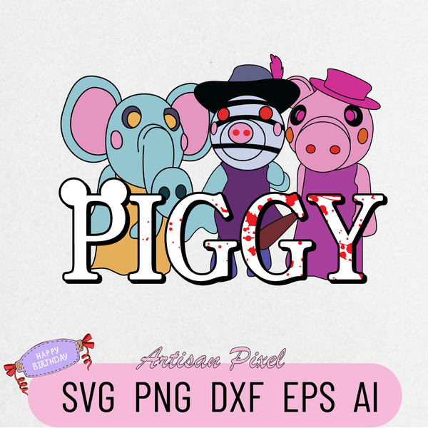 Piggy Roblox Svg, Piggy Horror Roblox Svg, Piggy Svg, Roblox Game, Gamer  Svg, Halloween Svg