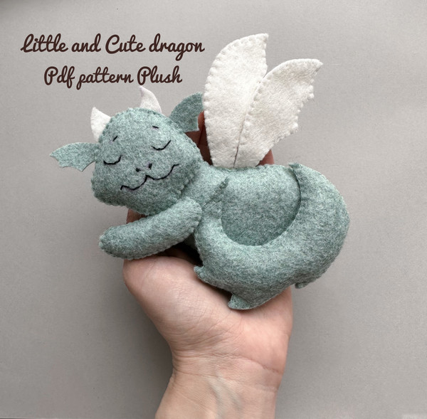Tiny Dragon Stuffed Animal Sewing Pattern - Digital Download