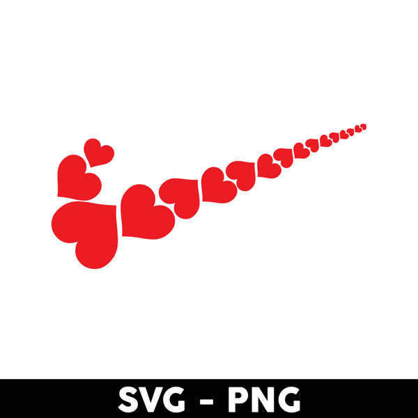Nike Heart Logo SVG, Nike Love Heart PNG