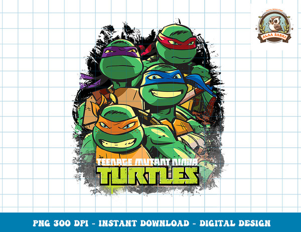 Printable Ninja Turtles Custom Shirt Template Instant Download