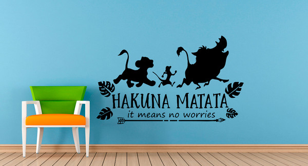 Hakuna-Matata-Lion-King-Cartoon-Kids-Room-Timon-and-Pumba-Baby-Room-Vinyl-Sticker