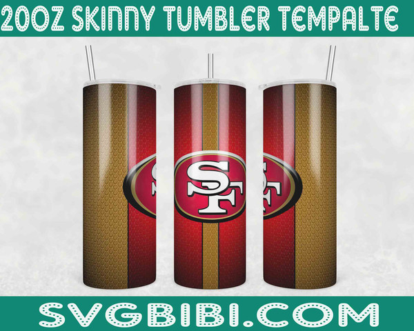 49ers Football Tumbler Wrap, NFL Football Tumbler Wrap, San