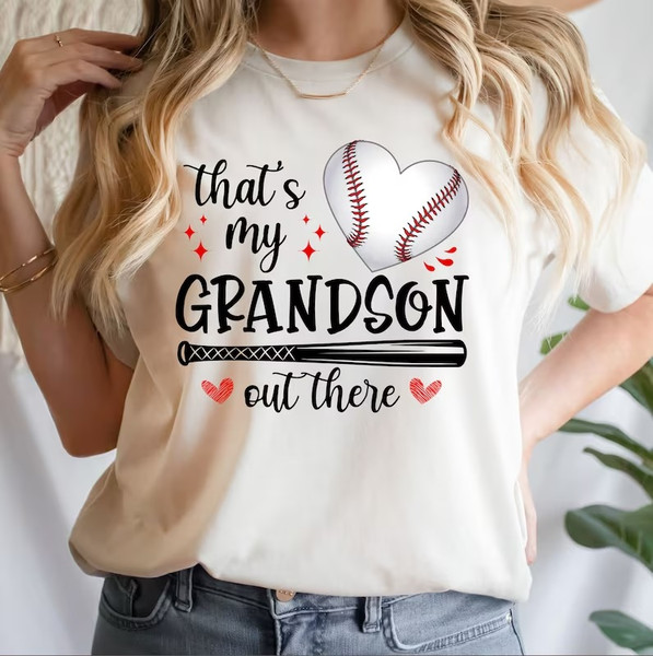 That S My Grandson Out There Baseball Grandma Shirt