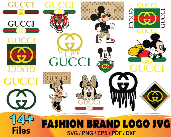 Gucci Fashion Pattern SVG Cricut Cut File Sticker Decal Clipart