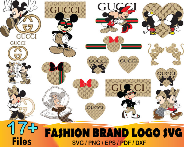 Gucci Brand Logo SVG, Gucci Minnie Logo Svg, Fashion company Svg Logo