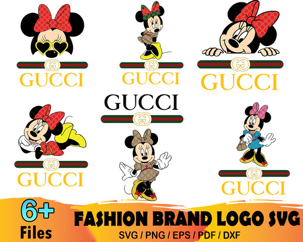 Gucci Brand Logo SVG, Gucci Minnie Logo Svg, Fashion company Svg Logo