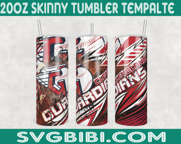 Cleveland Guardians Template Tumbler Wrap, 20oz Tumbler Wrap Instant  Download
