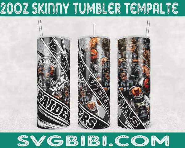 Raiders Football Tumbler Wrap, 20oz Tumbler Wrap, Las Vegas