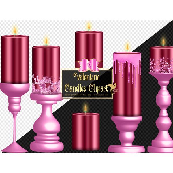 Valentine Candles Clipart - Inspire Uplift
