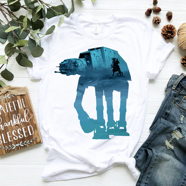 Star Wars AT-AT Tauntaun Silhouette Graphic T-Shirt T-Shirt.png