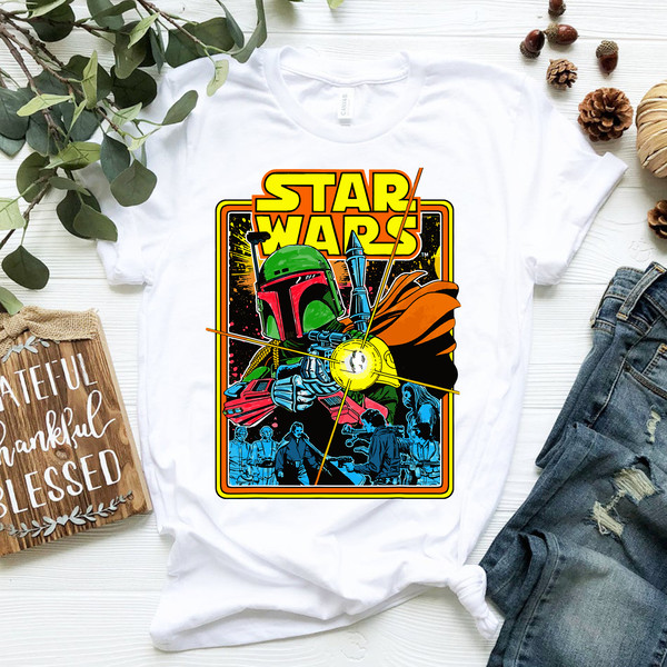 Star Wars Boba Fett Bounty Hunter Comic Book Cover T-Shirt.png