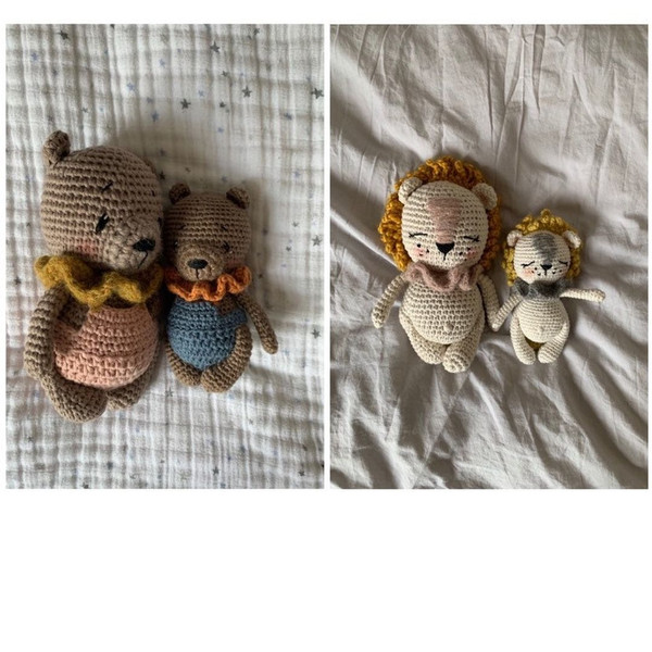 1080x1080_Baby lion + bear  crochet pattern  Häkel Anleitung  Zuma +  Bela  AmigurumiSprache Deutsch  English PDF - 1.jpg