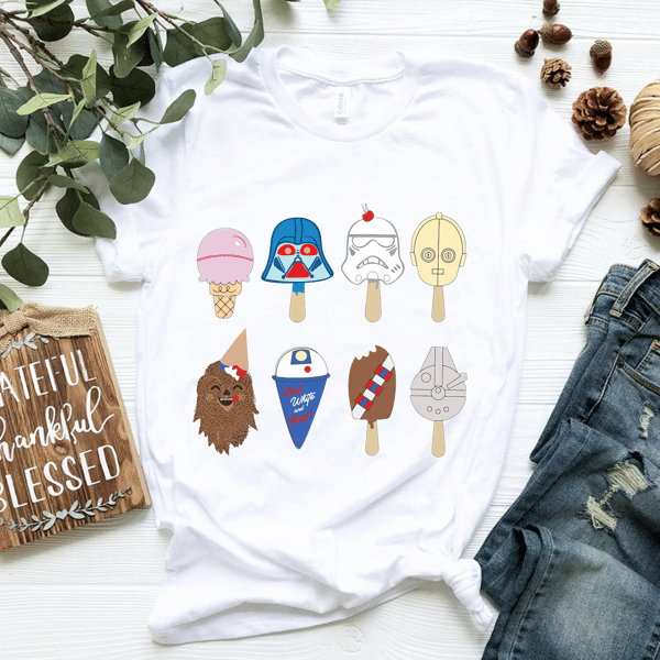 Star Wars Characters as Nostalgic Ice Cream T-Shirt.png