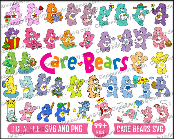 Care Bear Cloud Layered png, Care Bear png, Kids file Png, C - Inspire  Uplift