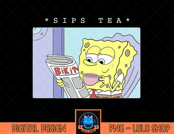 SpongeBob SquarePants Sips Tea Meme T-Shirt copy.jpg