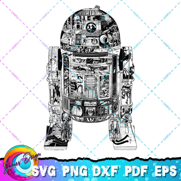 Star Wars Epic R2-D2 Panel Schematics Design T-Shirt copy.jpg