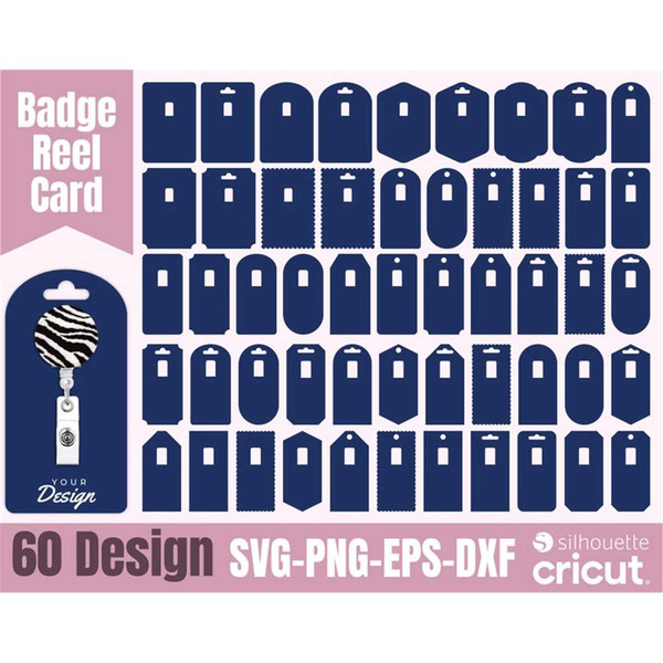 Badge Reel Display Card Svg, Display Card Template, Badge Holder, Badge  Reel Packaging