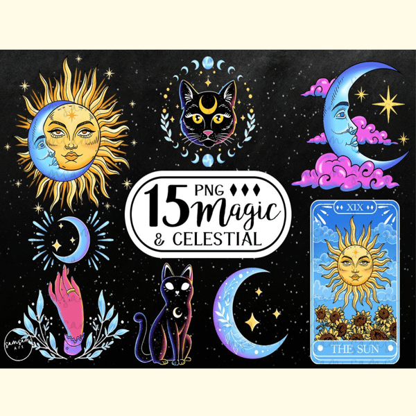 Magic and Celestial Clipart Bundle_ 0.jpg