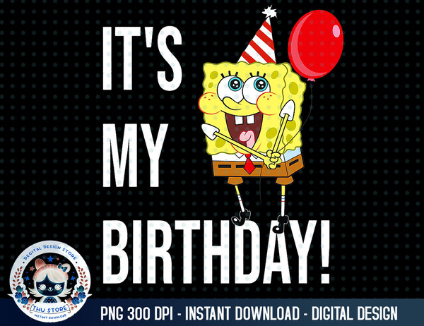 Mademark x SpongeBob SquarePants - SpongeBob - It's My Birthday! T-Shirt copy.jpg