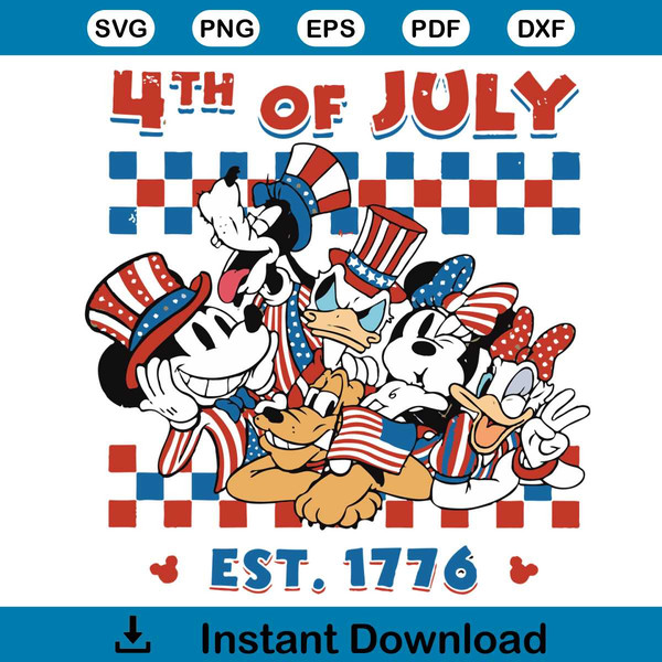 4th of july cartoon characters