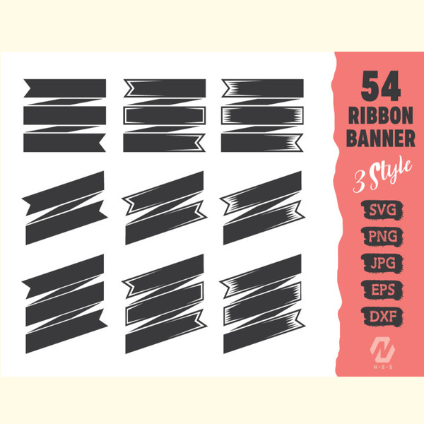 Ribbon Banner Clipart Vector Bundle_ 2.jpg