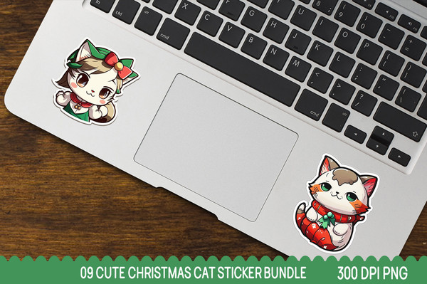 Cute Christmas Cat Sticker Bundle_ 1.jpg