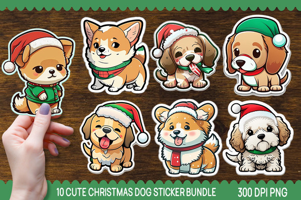 Cute Christmas Dog Sticker Bundle.jpg
