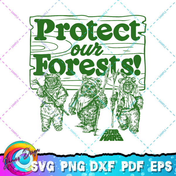 Star Wars Ewoks Protect Our Forests Camp Graphic T-Shirt T-Shirt copy.jpg