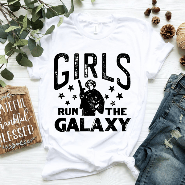 Star Wars Princess Leia Girls Run The Galaxy T-Shirt.png