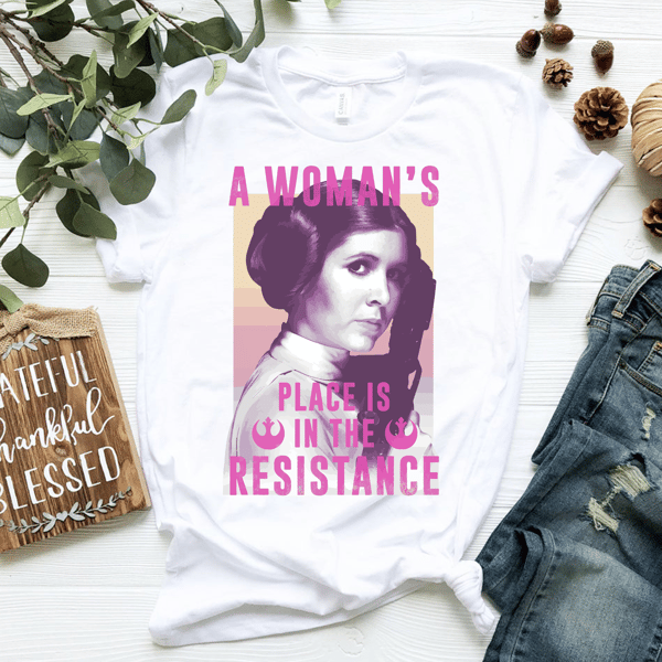 Star Wars Princess Leia Resistance T-Shirt.png